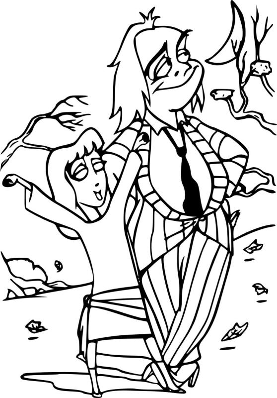 Битлджус раскраска