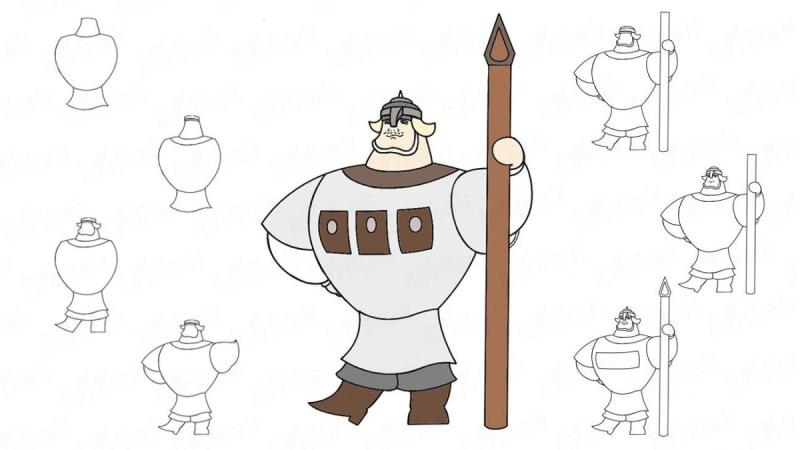 Рисование богатыря 4 класс