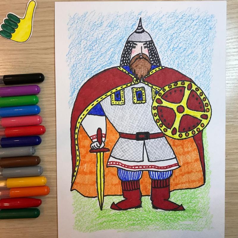 Рисунок богатыря Добрыня Никитич