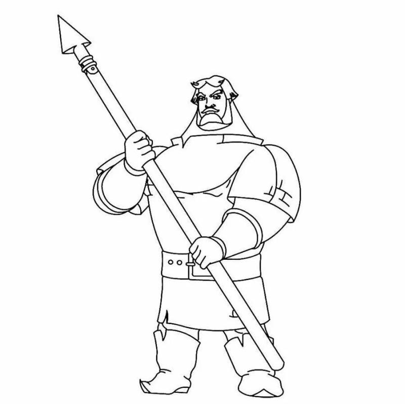 Декоративный портрет богатырь