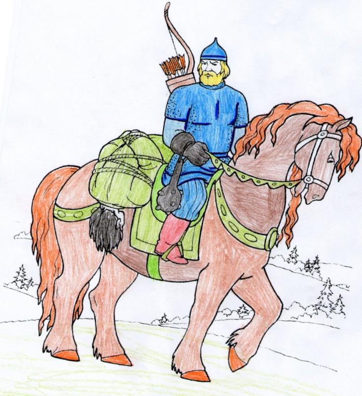 Богатырь рисунок