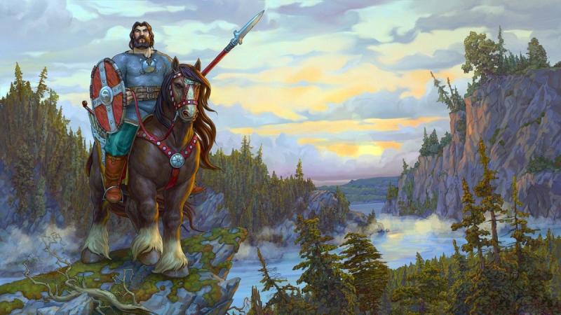 Богатырь рисунок легкий