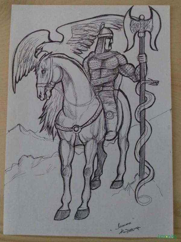 Трафарет богатыря