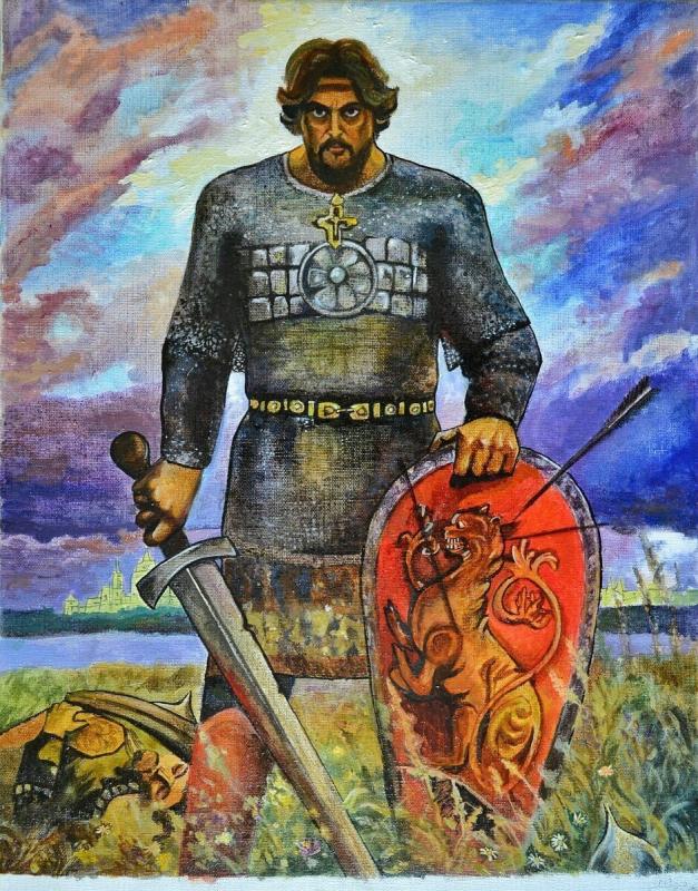 Раскраска три богатыря Илья Муромец