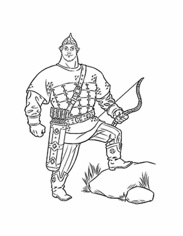Князь Александр Невский раскраска