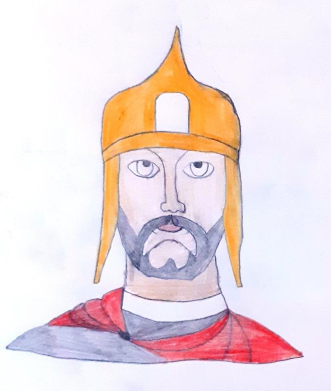 Александр Невский портрет чб