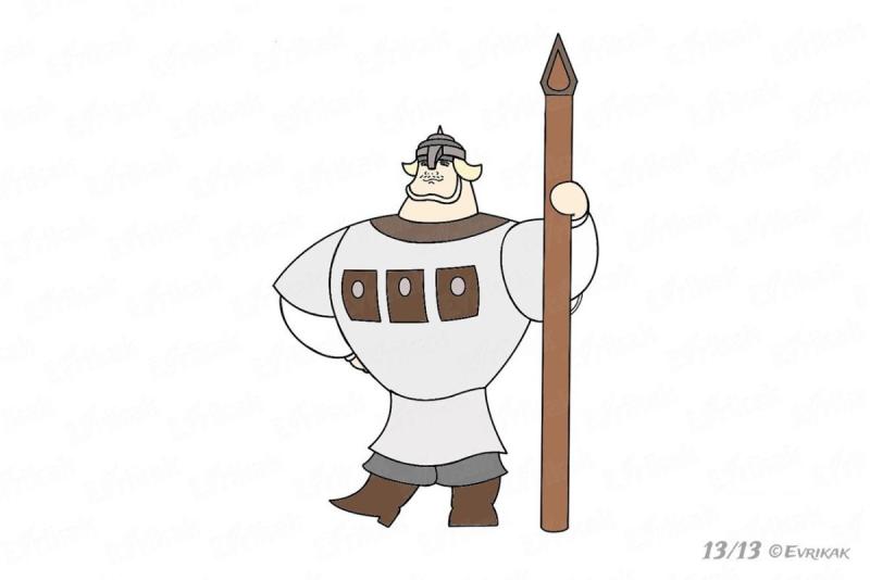 Рисунок богатыря Добрыня Никитич