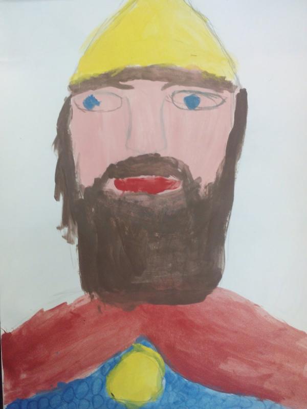 Портрет русского богатыря рисунок