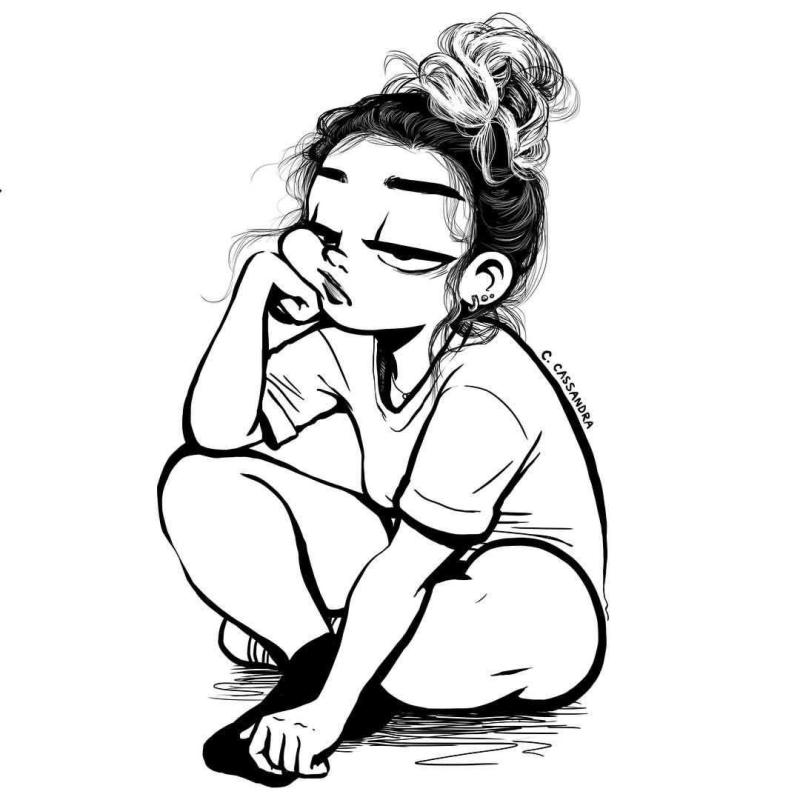 Уставшая девочка