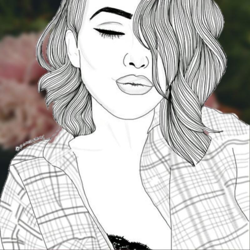 Рисунки для срисовки девушки