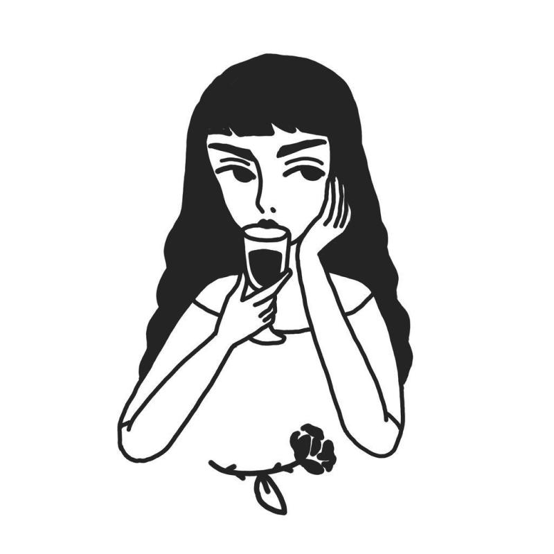 Наклейки для девочек черно белые