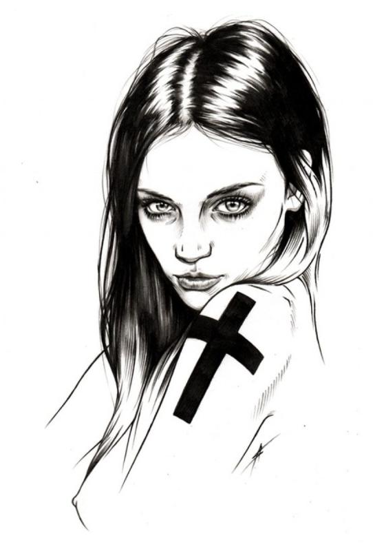 Девушка рисунок