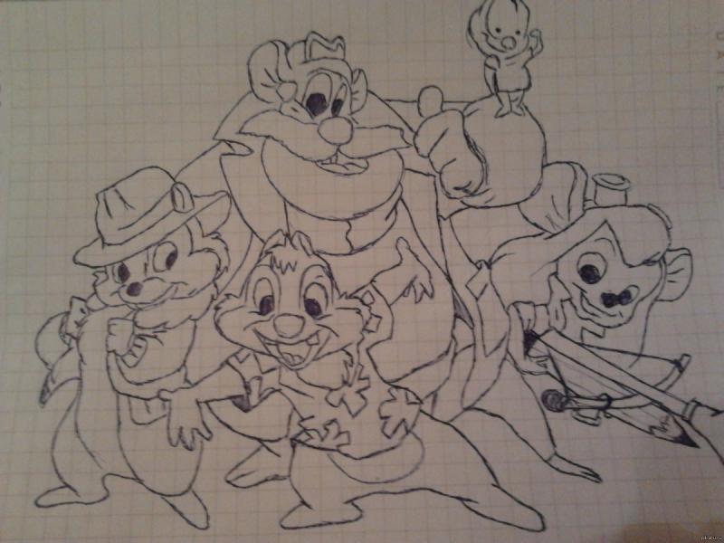 Чип и Дейл раскраска логотип