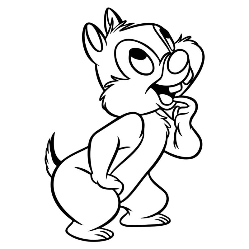 Чип и Дейл раскраска