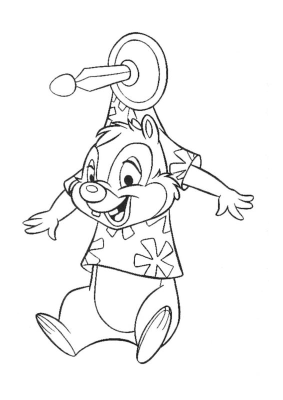 Раскраски Дисней чип и Дейл