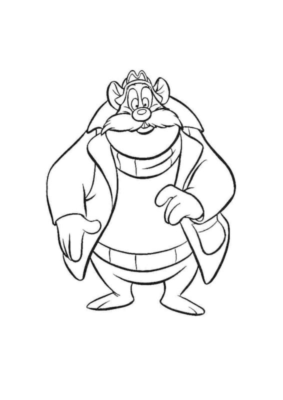 Рокки чип и Дейл раскраска