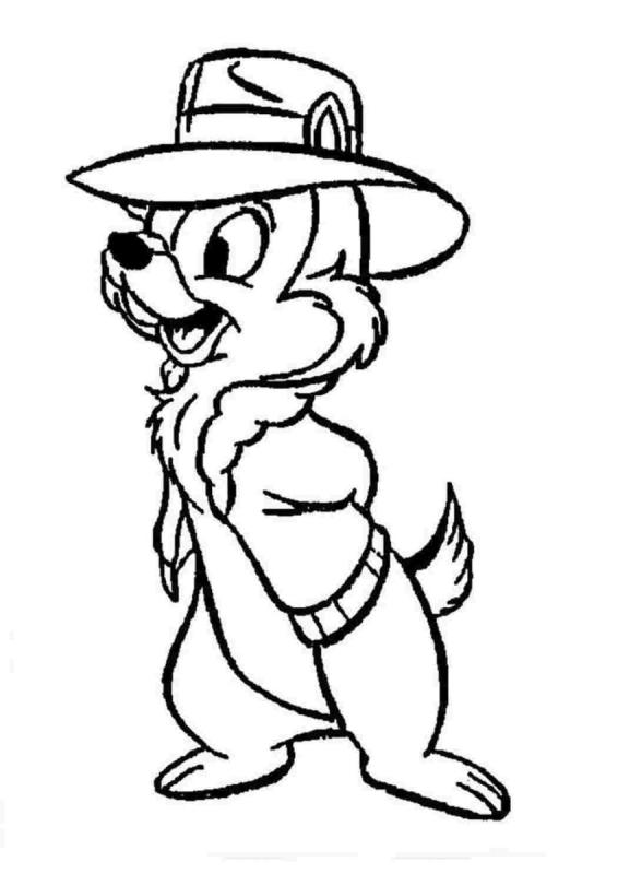 Чип и Дейл разукрашки для детей