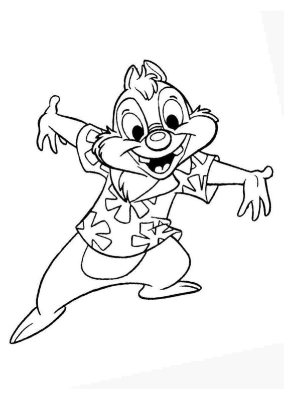 Чип и Дейл раскраска