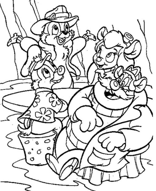 Гаечка из чип и Дейл раскраска