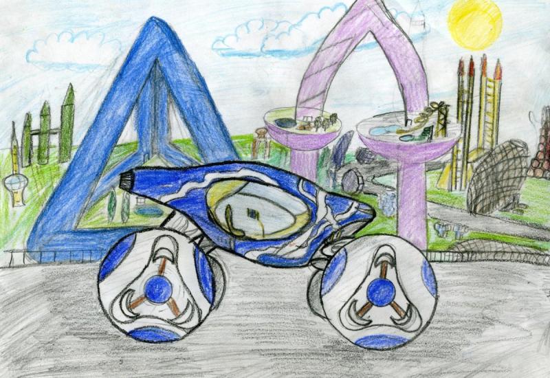 Город будущего рисунок