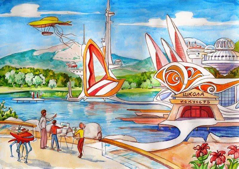 Машина будущего рисунок для детей