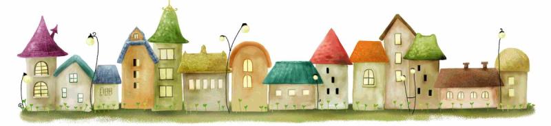 Домики мультяшные городок