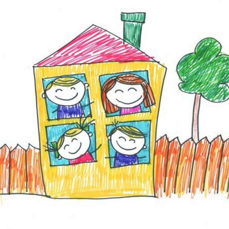 Здание школы на белом фоне