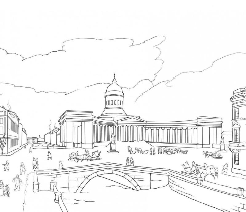 Достопримечательности рисунок