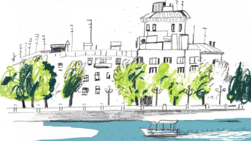 Екатеринбург рисунок карандашом Исеть