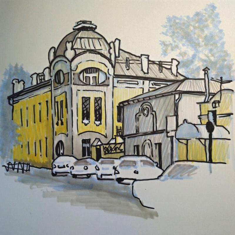 Здания Екатеринбурга вектор