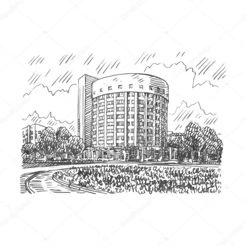 Достопримечательности Екатеринбурга карандашом