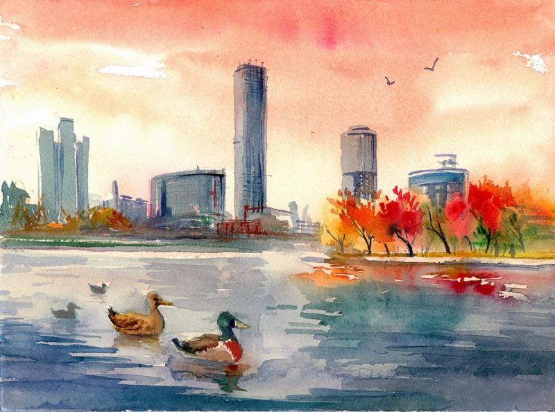 Пейзаж города Екатеринбурга