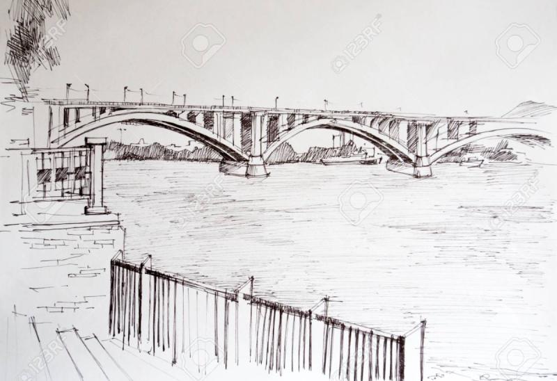 Коммунальный мост Красноярск вектор