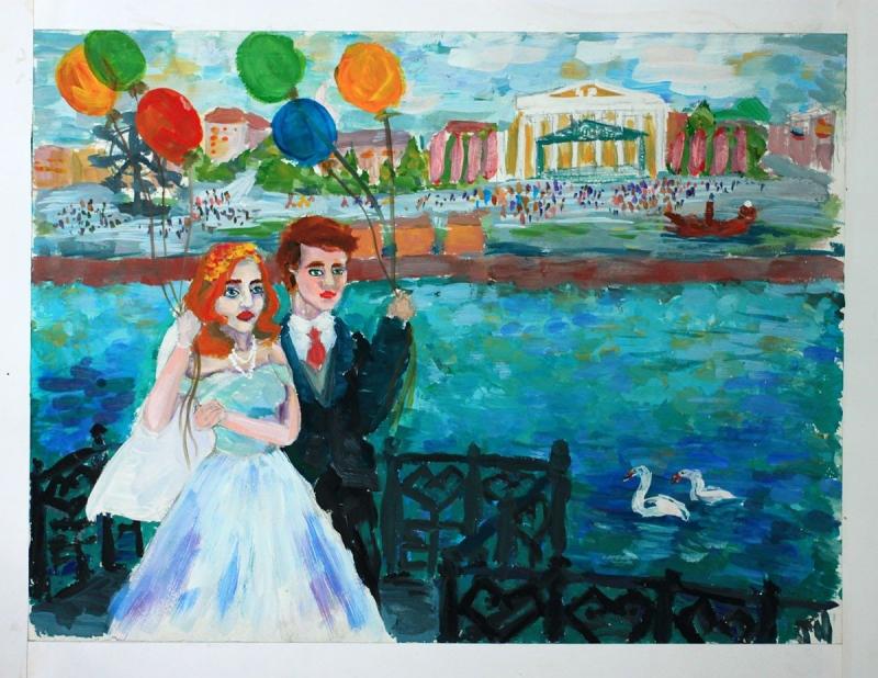 Мой родной город Саратов рисунки