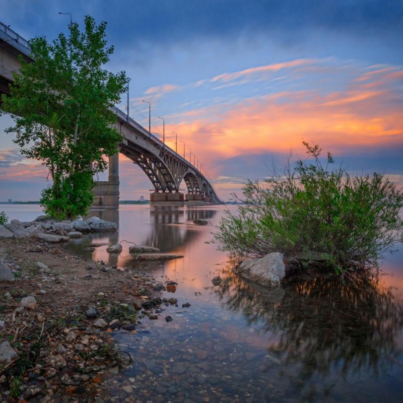 Пейзажи Саратов мост Саратов - Энгельс