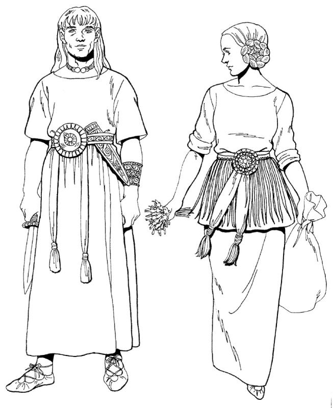 Древняя рубаха славян мужская