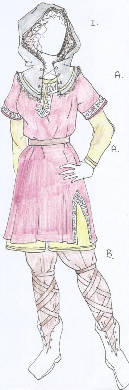 Эскиз костюма Западной Европы 17 века