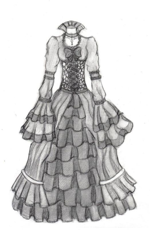 Эскиз костюма эпохи Возрождения 17 века