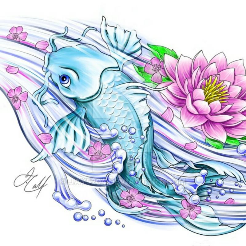 Рыбки кои Инь Янь