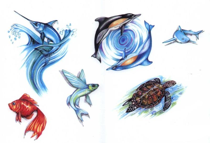 Хвост рыбы рисунок карандашом