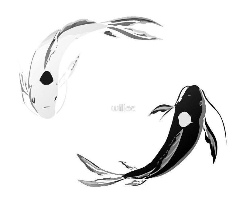 Японский Карп трафарет