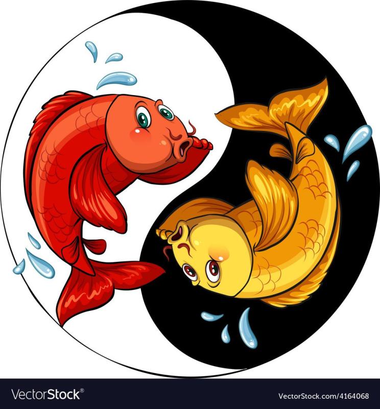 Тату рыбки цветные