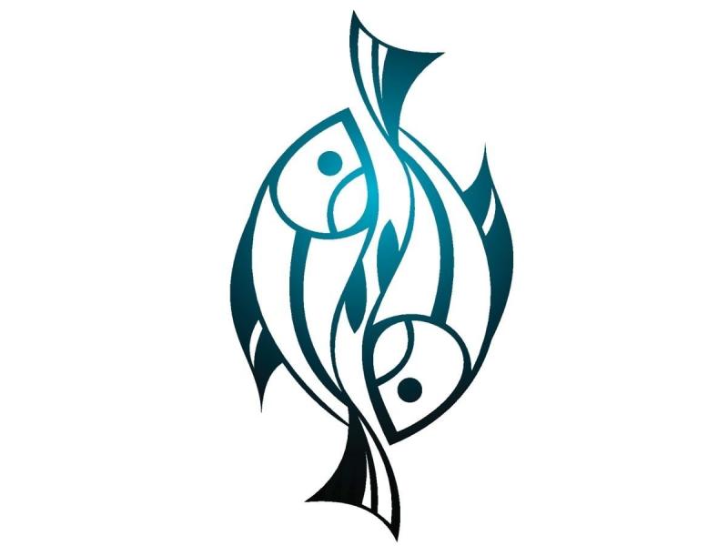 Две рыбы вектор