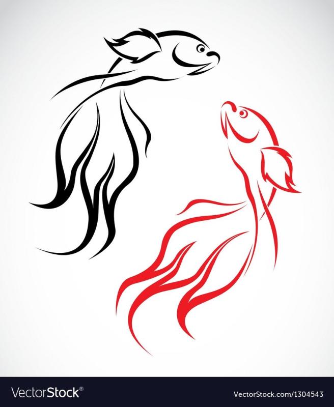 Мини тату рыбы эскизы