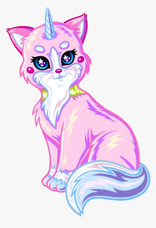 Раскраска котенок Единорожка