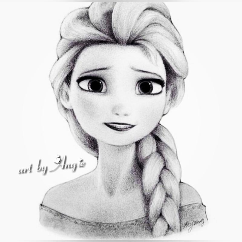 Эльза рисование для малышей