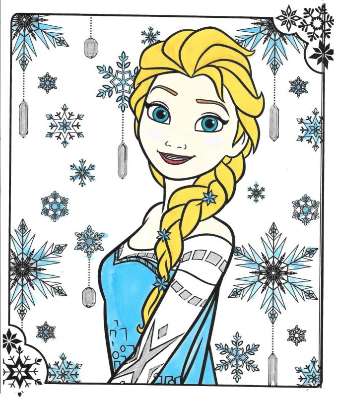 Эльза рисунок для детей78