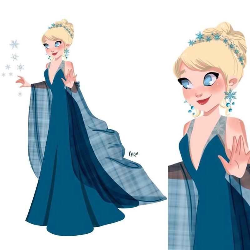 Эльза рисунок для детей72
