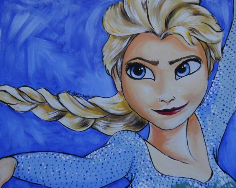 Эльза рисунок для детей76