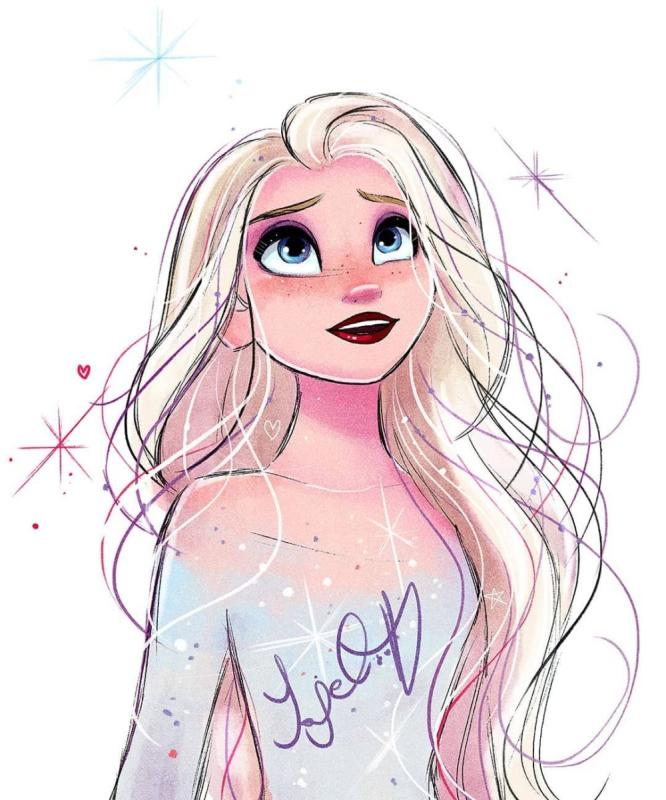 Эльза для срисовки